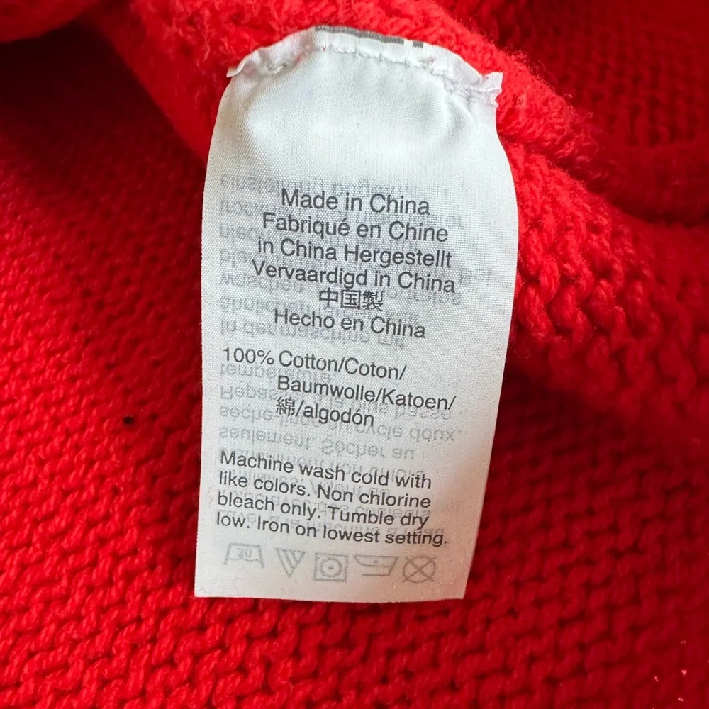 J. Crew Mercantile Red Cotton Rollneck Sweater Size XS Classic Preppy Holiday